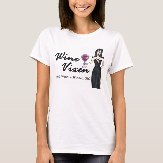 T-shirt Renarde "fille mauvaise " de vin (Devant)