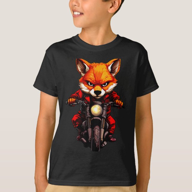 T-shirt Renards à moto  (Devant)