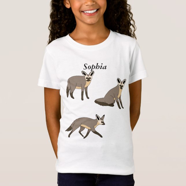 T-Shirt Renards à Oreilles de Chauve-Souris (Devant)