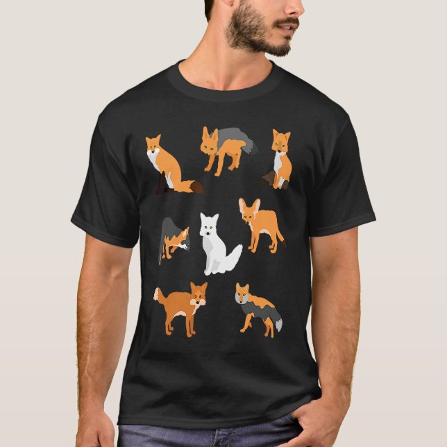 T-shirt renards ami animal amour forêt (Devant)