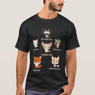 T-shirt Renards Renards Du Monde Fox Fennec Fox De L'Arcti