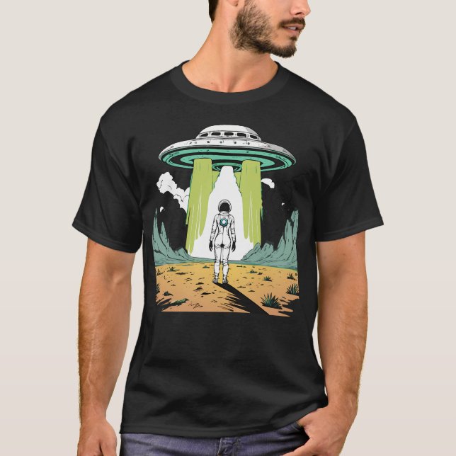 T-shirt Rencontre Alien Sur Une Planète Étrange (Devant)