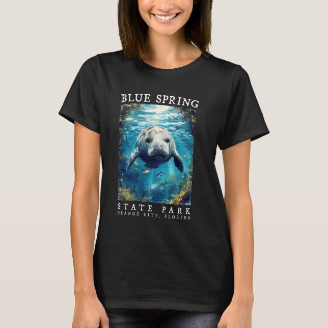 T-shirt Rencontre Manatee Blue Spring Underwater Haven Flo (Devant)
