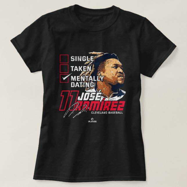T-shirt Rencontre Mentale Jose Ramirez Cleveland MLBPA (Design devant)