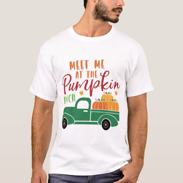 T-shirt Rencontre-moi au champ de citrouilles (Devant)