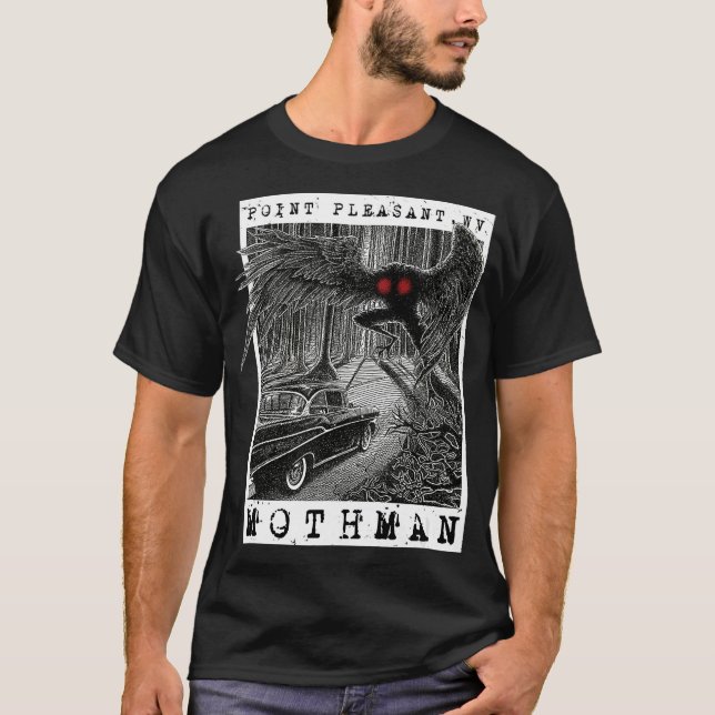 T-shirt Rencontre Mothman 1966 Point Pleasant Original Cr (Devant)
