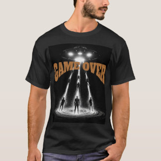 T-shirt Rencontre OVNI au-dessus d'une planète lointaine :