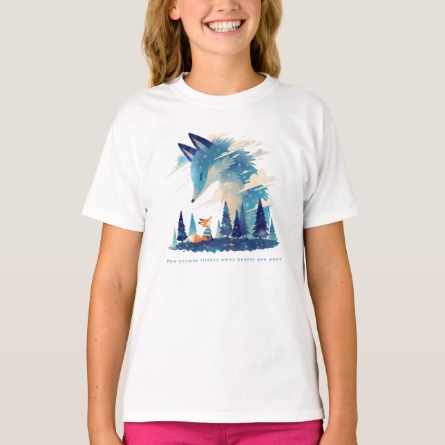 T-shirt Rencontre Renard esprit renard cosmique dans l'art (Devant)