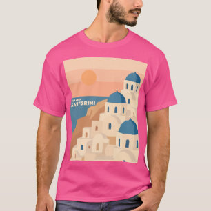 T-shirt Rencontrez-moi à Santorin : Eglises grecques minim