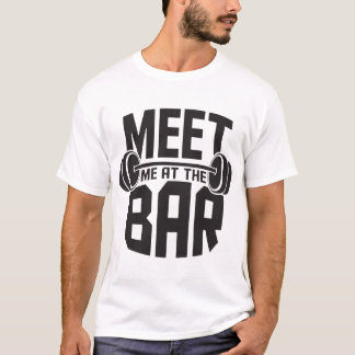 T-shirt Rencontrez-Moi Au Bar Drôle Entraînement Cross Fit