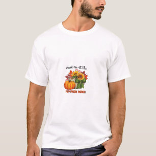 T-shirt Rencontrez-Moi Au Citrouille Patch Halloween Pum V