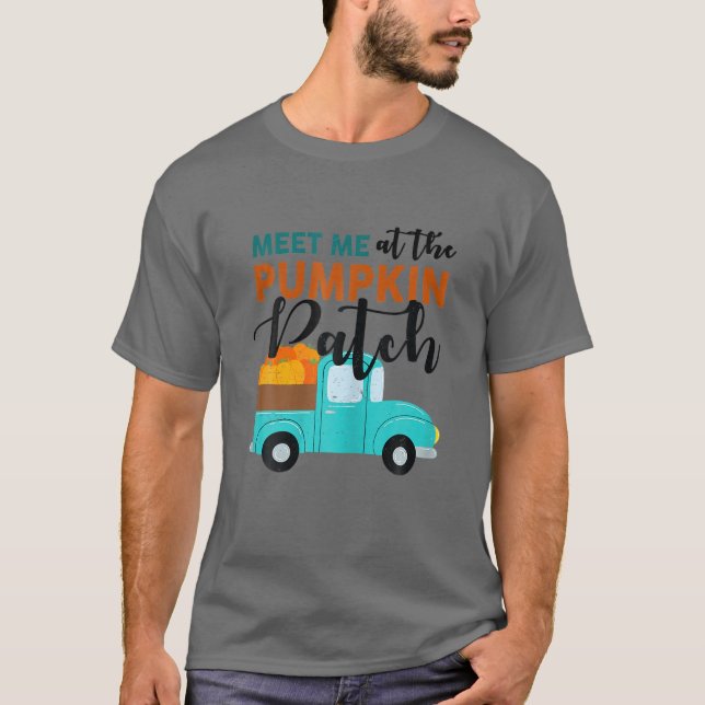 T-shirt Rencontrez-Moi Au Citrouille Patch Pickup Automne  (Devant)