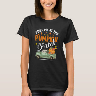 T-shirt Rencontrez-Moi Au Citrouille Patch Pickup Automne