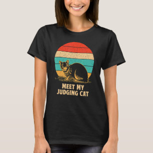 T-shirt Rencontrez Mon Jugement Chat Chat Kitten Humour Sa