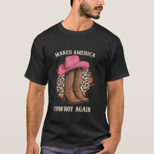 T-shirt Rend l'Amérique Cowboy Encore Drôle Bottes de Cowg