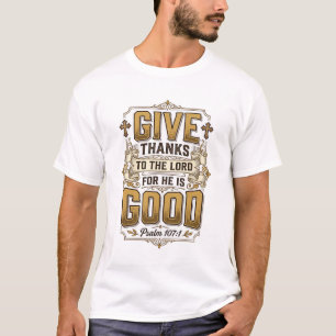 T-shirt Rendez Grâce Psaume 107 Vintage Chemise Chrétienne