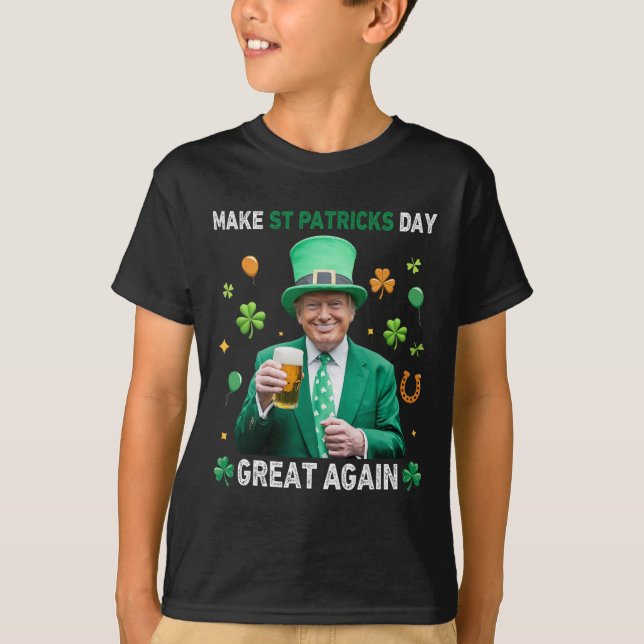 T-shirt Rendez la Saint-Patrick grandiose encore Leprechau (Devant)