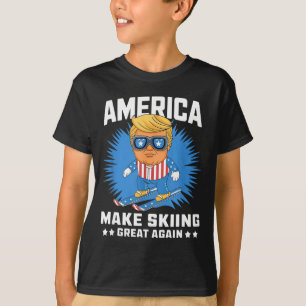 T-shirt Rendez le ski génial à nouveau - drôle de ski de D