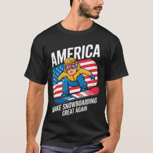 T-shirt Rendez le snowboarding génial donald trump - usa s