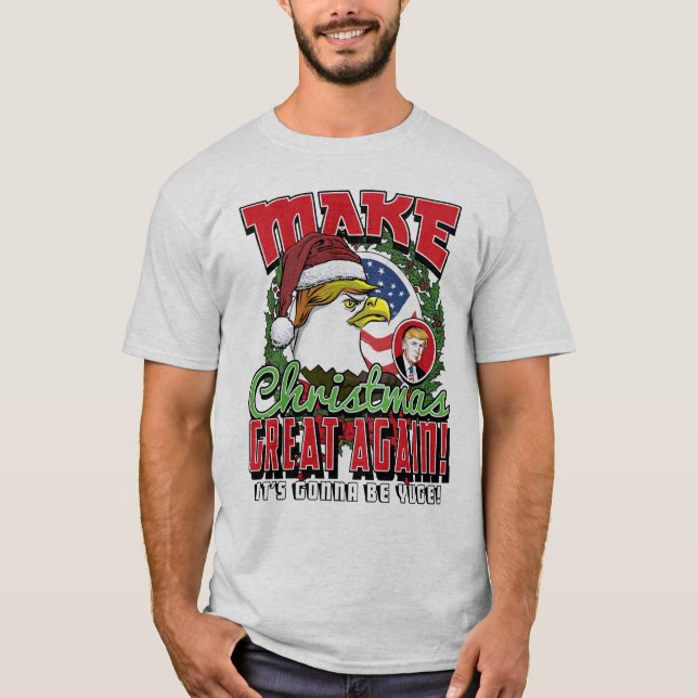 T-shirt Rendez Noël grand encore pour trump Eagle (Devant)