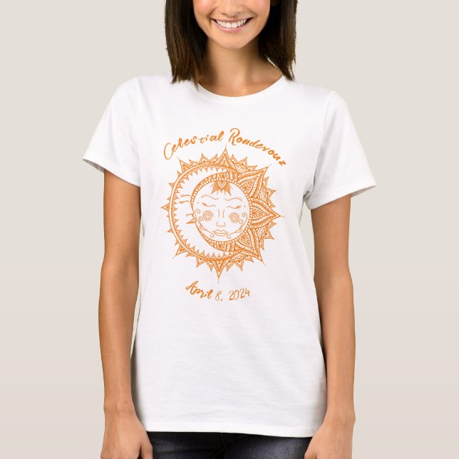 T-shirt Rendez-vous céleste personnalisé Eclipse  (Devant)