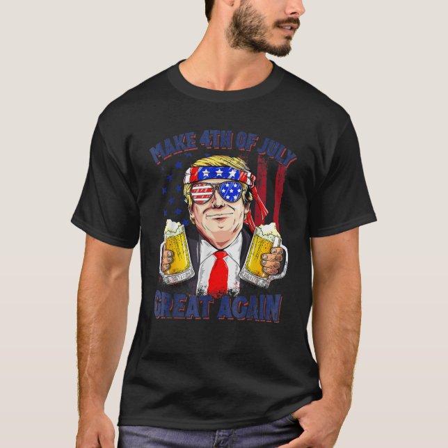 T-shirt Rendre 4 juillet grand à nouveau drôle Trump Homme (Devant)