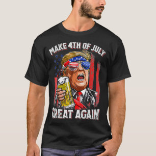 T-shirt Rendre 4 juillet grand Trump Drapeau américain B