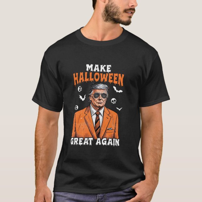 T-shirt Rendre à la grande fête d'Halloween Donald Trump l (Devant)