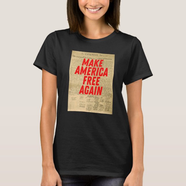 T-shirt Rendre à l'Amérique la déclaration d'indépendance  (Devant)