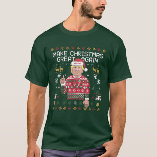 T-shirt Rendre à Noël sa grandeur Le pyjama Trump est laid