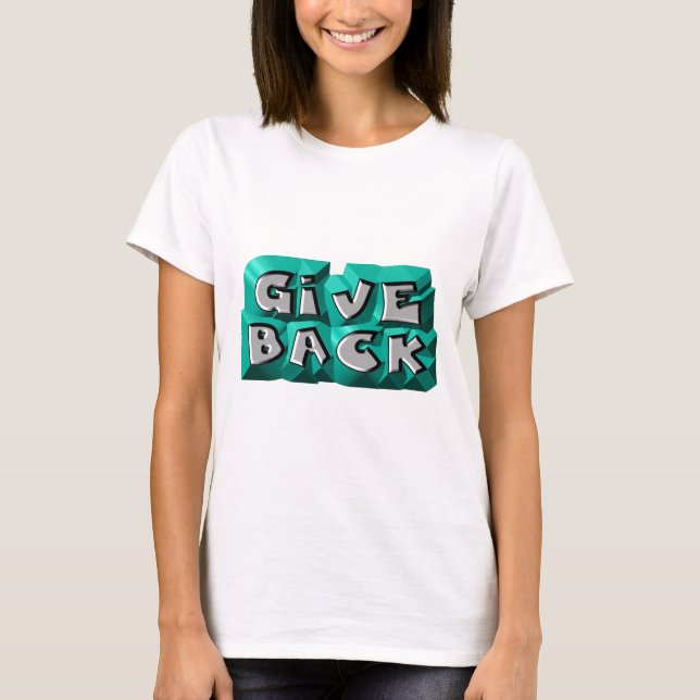 T-shirt Rendre Citation Sagesse Turquoise Gris ciselé (Devant)