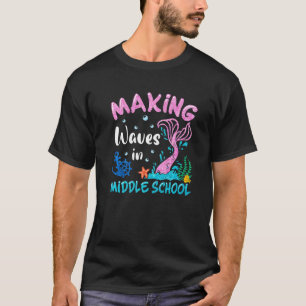 T-shirt Rendre Des Vagues De Sirène Au Milieu De L'École S