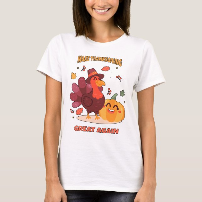 T-shirt Rendre grand Thankesgiving (Devant)
