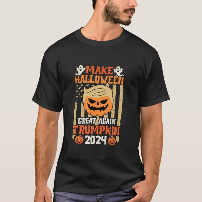 T-shirt Rendre la grandeur d'Halloween Trumpkin 2024 Trump (Devant)