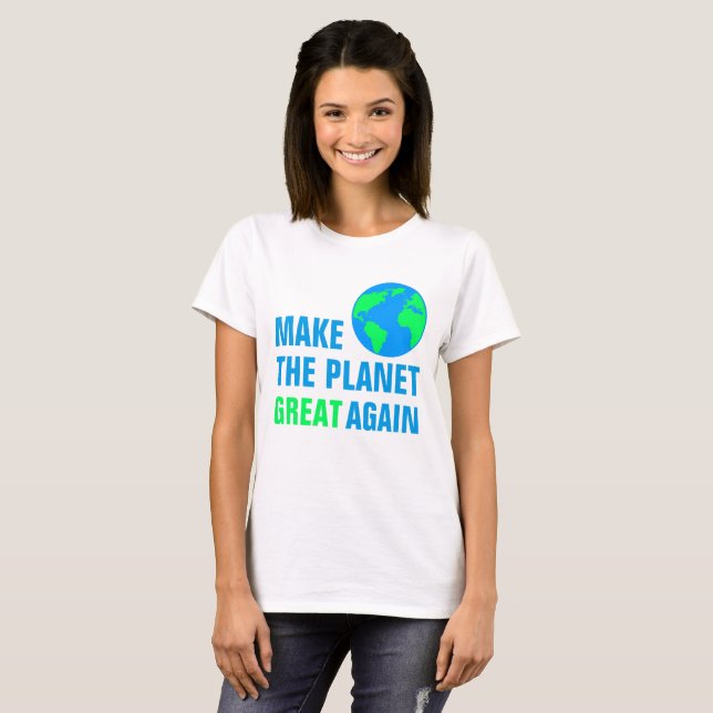 T-shirt Rendre la planète grande (Devant entier)