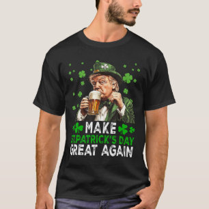 T-shirt Rendre la Saint Patrick grande à nouveau Usa Flag