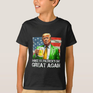 T-shirt Rendre la Saint Patrick grande à nouveau Usa Flag