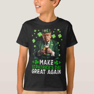 T-shirt Rendre la Saint Patrick grande à nouveau Usa Flag