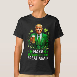T-shirt Rendre la Saint Patrick grande à nouveau Usa Flag
