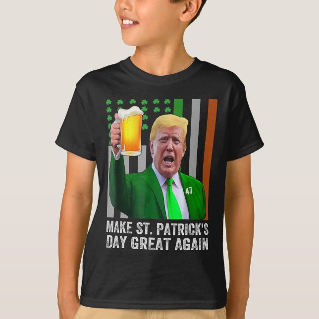T-shirt Rendre la Saint-Patrick plus belle encore Drapeau  (Devant)