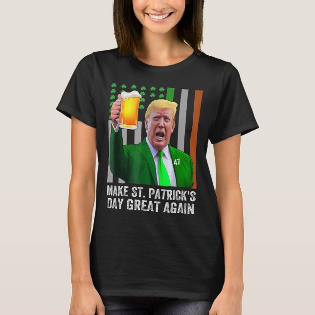 T-shirt Rendre la Saint-Patrick plus belle encore Drapeau  (Devant)
