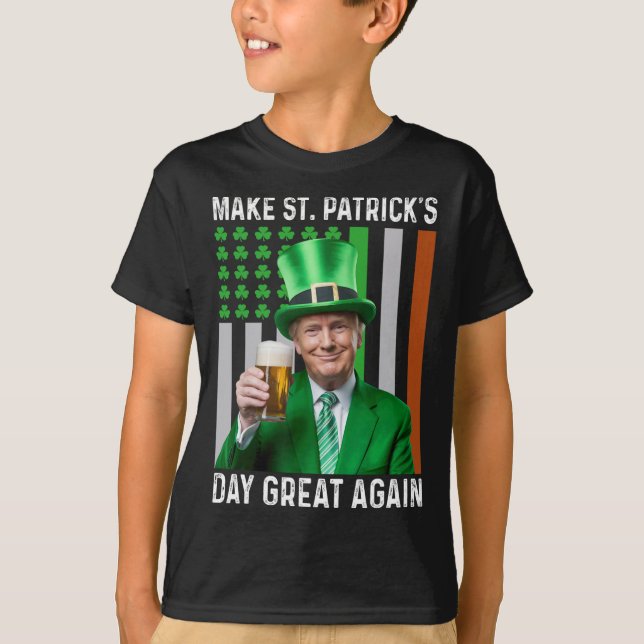 T-shirt Rendre la Saint-Patrick plus belle encore Drapeau  (Devant)