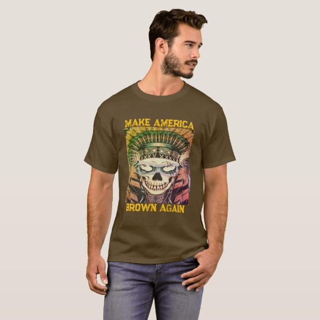 T-shirt Rendre l'Amérique Brown (Devant entier)