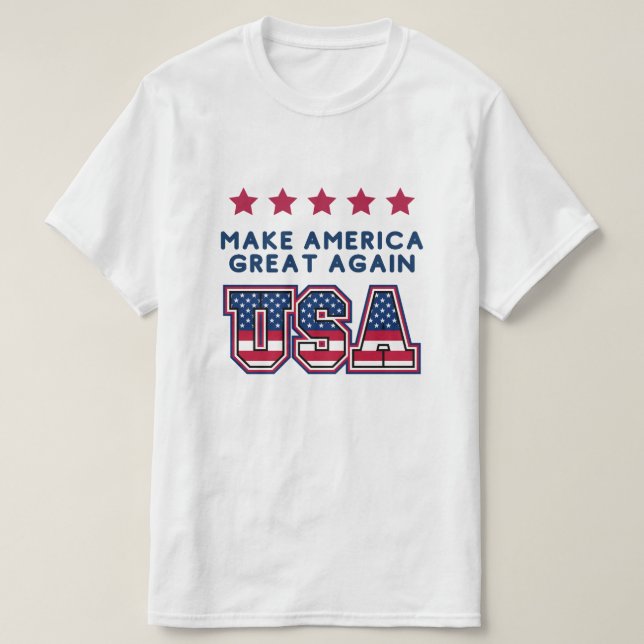 T-shirt Rendre l'Amérique grande à nouveau USA (Design devant)