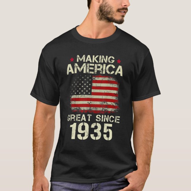T-shirt Rendre l'Amérique grande depuis 1935 Cadeaux Vinta (Devant)