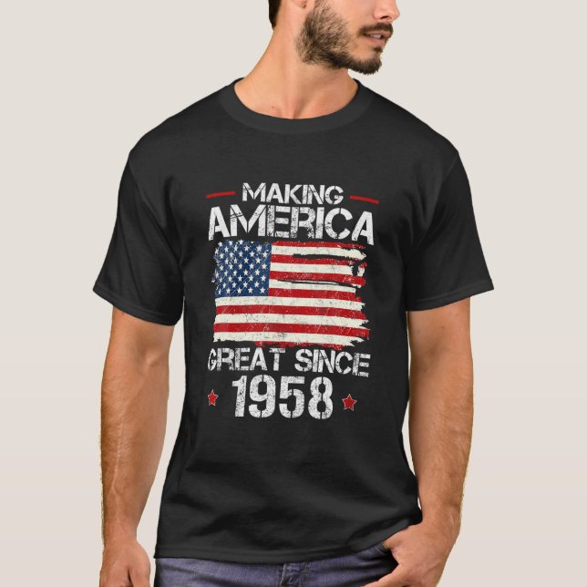T-shirt Rendre l'Amérique grande depuis 1958 Cadeaux Vinta (Devant)