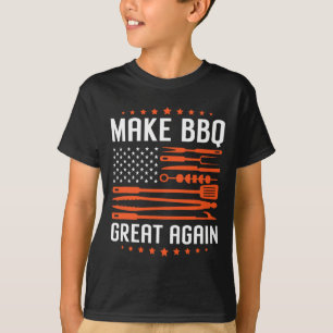T-shirt Rendre le barbecue grand à nouveau nous drapeau Tr