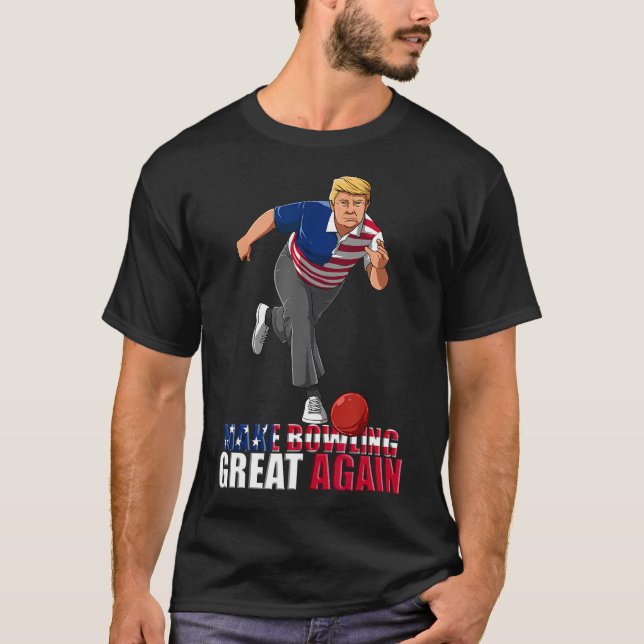 T-shirt Rendre le Bowling meilleur - Drôle Trump Bowling (Devant)