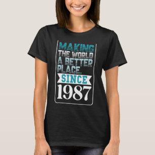 T-shirt Rendre le monde meilleur depuis 1987