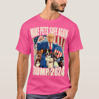 T-shirt Rendre les animaux en sécurité Trump 2024 style ré
